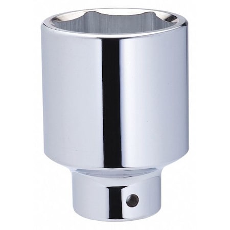 WESTWARD 3/4 in Drive, 1-11/16" SAE, Socket, 6 Points,  Steel, Chrome, 1 11/16 in