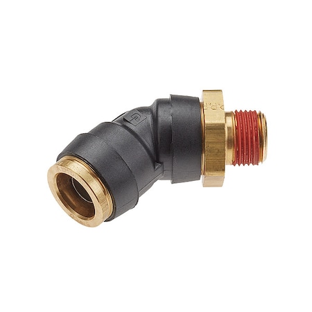 Elbow,Brass,Push-Fit1/4in,MNPT1/4in