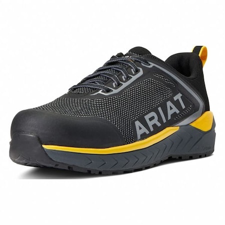 Men's Composite Toe Athletic Shoe, Charcoal/Yellow, 13, D, 10040319
