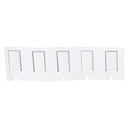 Sleeve Label, White, Polyolefin, 3/4 in W