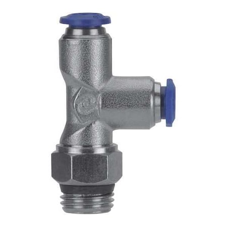 Push-Fit Tee Fitting, Push-to-Connect x Push-to-Connect x MUNF, 5/32 in Tube OD, 5/32 in Pipe Size
