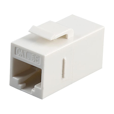 CAT5 Coupler,White,Unshielded,8 Contacts