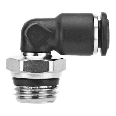 Push-Fit Elbow Fitting, Push-to-Connect x Universal, 6mm Tube OD, 1/4 in Pipe Size