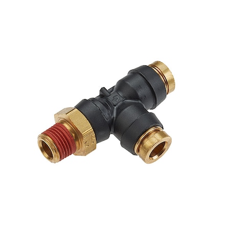 Tee, Push-Fit 1/4", 1/4", MNPT 1/4"