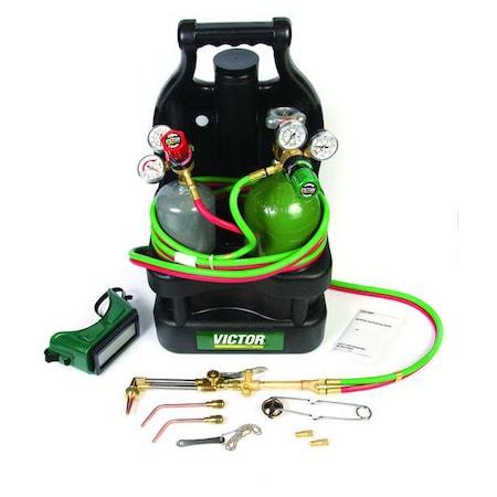 Gas Welding Outfit, G150 Series, Acetylene, Welds Up To 1/4 in CGA-200, CA1260, 0-W-J, 2-W-J