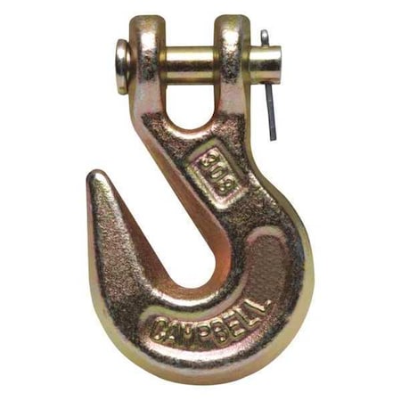3/8" Clevis Grab Hook, Grade 70, Yellow Chromate