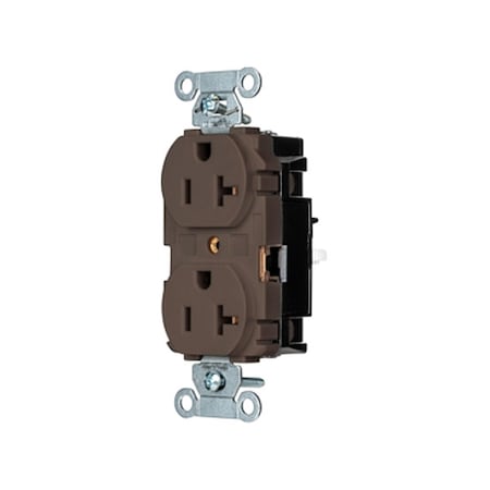 Straight Blade Receptacle, 5-20R, 20 A, 125V AC, 2 Pole, 3 Wire, Surface Mount, Grounded