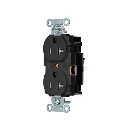 Straight Blade Receptacle, 5-20R, 20 A, 125V AC, 2 Pole, 3 Wire, Surface Mount, Grounded