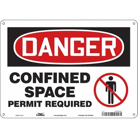Safety Sign, 10 in Height, 14 in Width, Vinyl, Horizontal Rectangle, English, 465M06