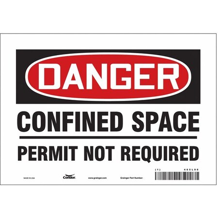 Safety Sign, 7 in Height, 10 in Width, Vinyl, Vertical Rectangle, English, 465L96