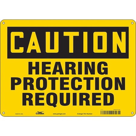 Safety Sign, 10 in Height, 14 in Width, Aluminum, Horizontal Rectangle, English, 465Y46