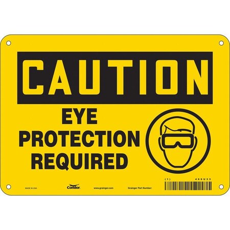 Safety Sign, 7 in Height, 10 in Width, Polyethylene, Vertical Rectangle, English, 466U33