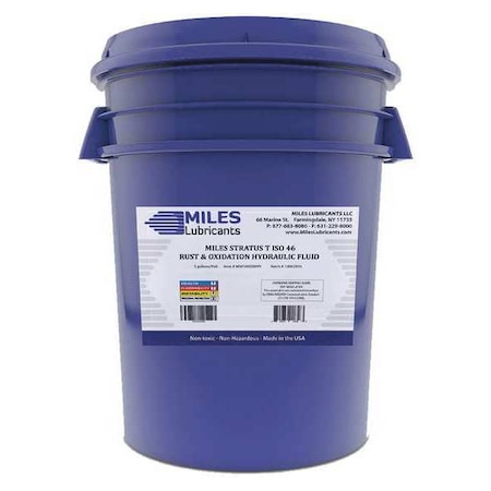 5 gal R&O Oil Pail 46 ISO Viscosity, 20W SAE, Amber