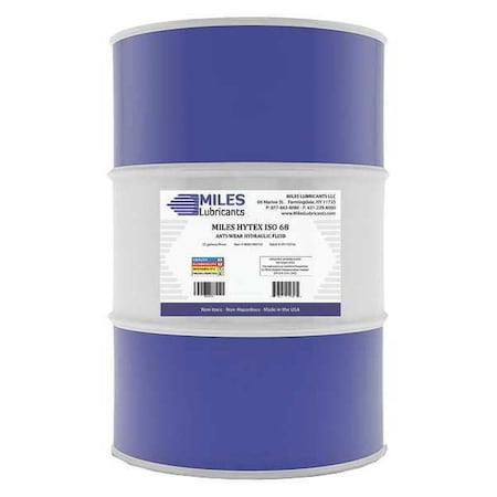 55 gal Drum, Hydraulic Oil, 68 ISO Viscosity, 20W SAE