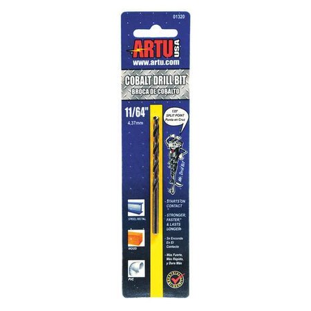 11/64" Cobalt Jobber Length Drill Bit