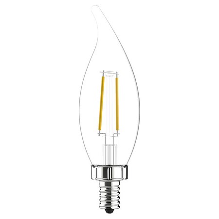 LED Bulb Decorative,4 1/2 in L,3.5 W,PK2