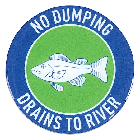 No Dumping Sign,Circle,4 in x 4 in,PK10