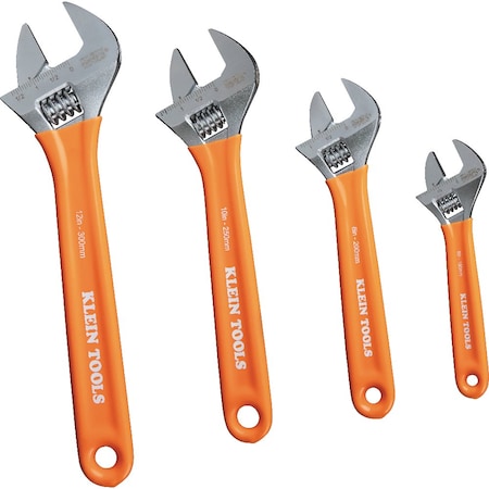 Wrenches, Adj, Extra-Cap, 4-Piece