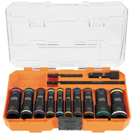 KNECT Flip-20 Impact Socket Set, SAE and Metric, 13-Piece