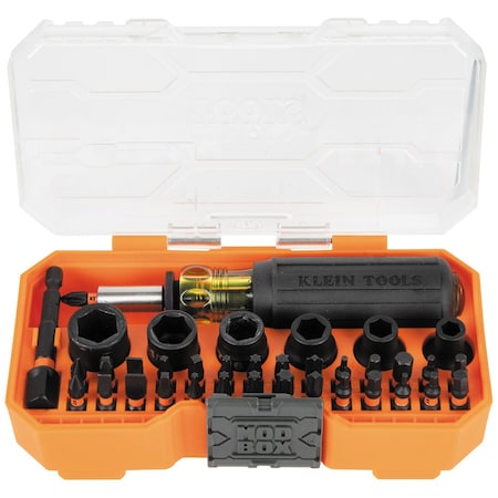 Screwdriver Bit/Socket Set,Imp,38-Piece
