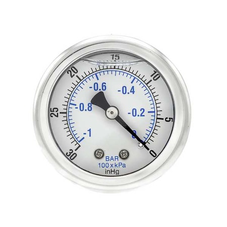 Vacuum Gauge,1/8 in. NPT,2 in.