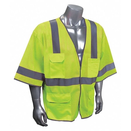 High Visibility Vest,Yellow/Green,L/XL