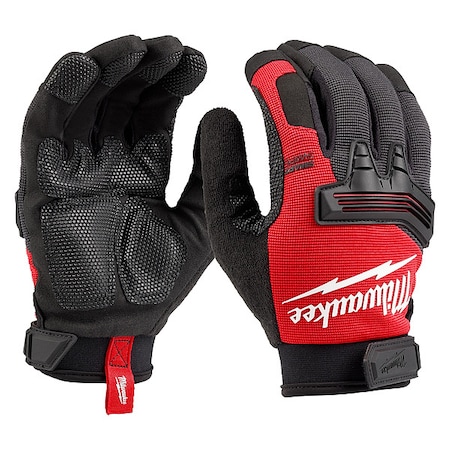 Wrecking Work Gloves, Synthetic Leather Double Padded Palm, TPR Knuckle Protection, Smartswipe, S