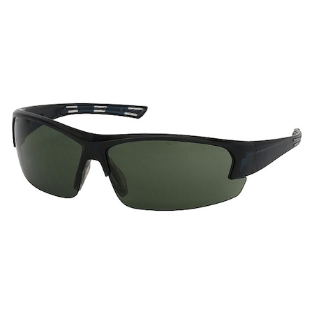 Xtricate(TM), Safety Glasses, Anti-Fog, Green Lens, Blue Frame, Half-Frame, 1 PR