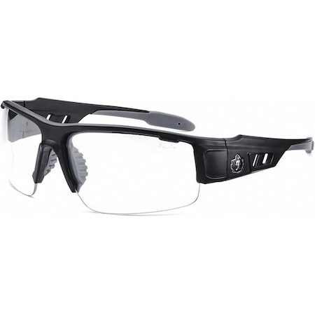 DAGR-AF, Safety Glasses, Anti-Fog, Clear Lens, Matte Black Frame, Half-Frame