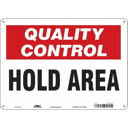 Quality Control, Hold Area, 14 in W x 10 in H, Horizontal Rectangle, Polyethylene, 475J94