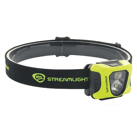 Headlamp,200/75/25 lm,Yellow Body,LED