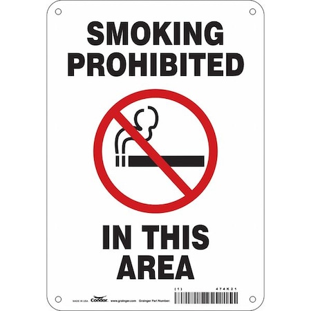 Safety Sign, 10" H, 7 in W,  Horizontal Rectangle, English, 474K21