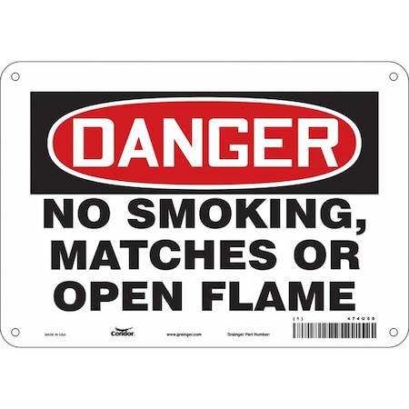 Safety Sign, 7" H, 10" W,  Vertical Rectangle, English, 474U06