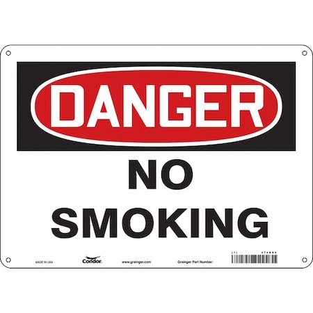 Safety Sign, 10" H, 14 in W,  Horizontal Rectangle, English, 474N88