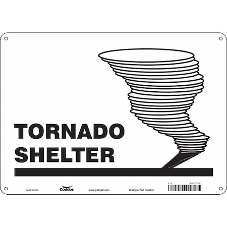 Tornado Shelter, 14 in W x 10 in H, Horizontal Rectangle, Polyethylene, 465T22