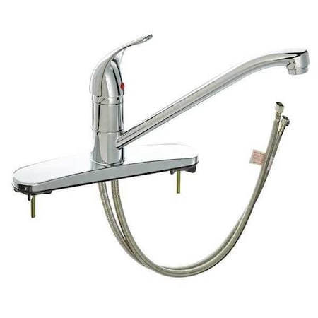 Low Arc Kitchen Faucet, Manual, 8" Mount, 3 Hole Commercial