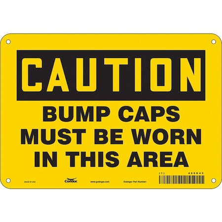 Safety Sign, 7 in Height, 10 in Width, Polyethylene, Vertical Rectangle, English, 466K45