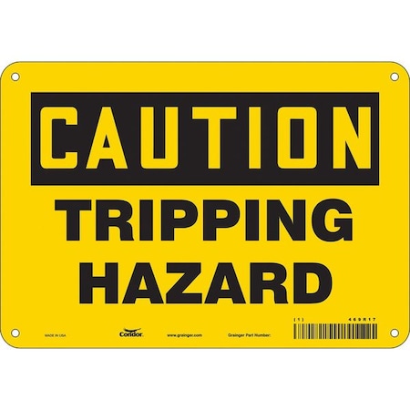 Safety Sign, 7 in Height, 10 in Width, Aluminum, Vertical Rectangle, English, 469R17