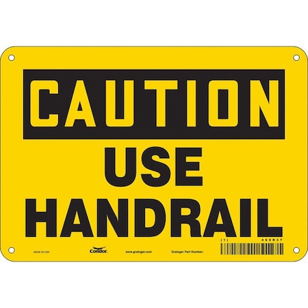 Safety Sign, 7 in Height, 10 in Width, Aluminum, Vertical Rectangle, English, 469R37