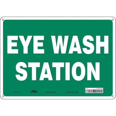 Eye Wash Station, 14 in W x 10 in H, Horizontal Rectangle, Aluminum, 470Z26