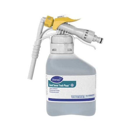 Fabric Freshener, 1.5 L Hose End Connection Bottle, Liquid, Fresh, Yellow, 2 PK