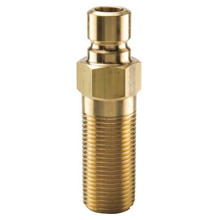 Hydraulic Quick Connect Hose Coupling, Brass Body, Sleeve Lock, 1/8"-27 Thread Size, Moldmate Series