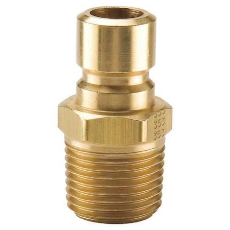 Hydraulic Quick Connect Hose Coupling, Brass Body, Sleeve Lock, 3/8"-18 Thread Size, Moldmate Series