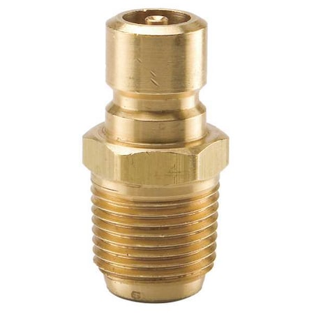 Hydraulic Quick Connect Hose Coupling, Brass Body, Sleeve Lock, 1/4"-18 Thread Size, Moldmate Series