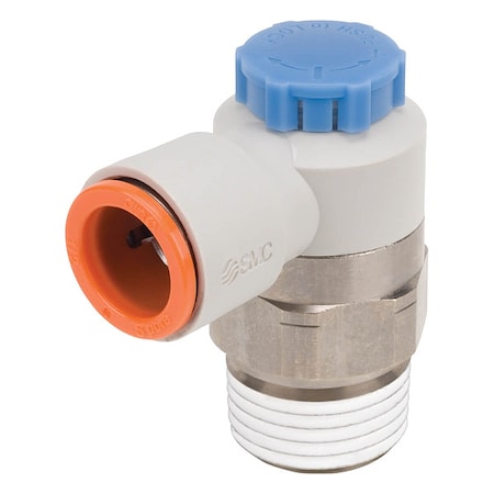Speed Control Valve,1/2 In,NPT x Tube