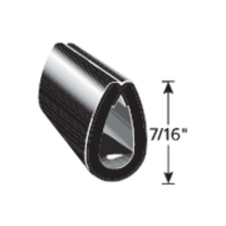 Black Vinyl Edge Guard 25 ft L, 7/16 in H