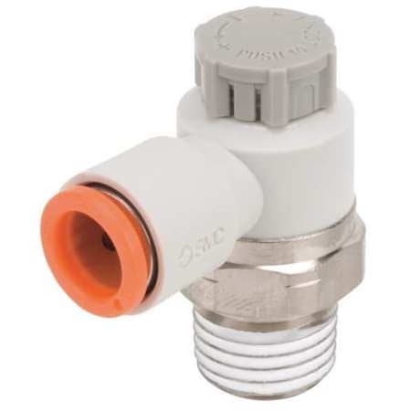 Speed Control Valve,1/4 In,NPT x Tube