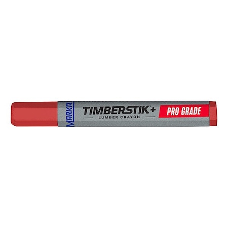 Lumber Crayon, Large Tip, Red Color Family, Clay, 12 PK