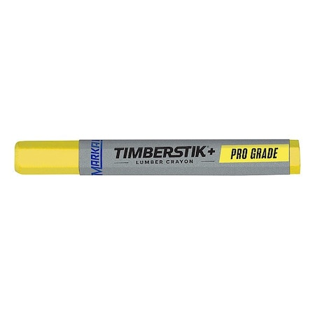 Lumber Crayon, Large Tip, Yellow Color Family, Clay, 12 PK