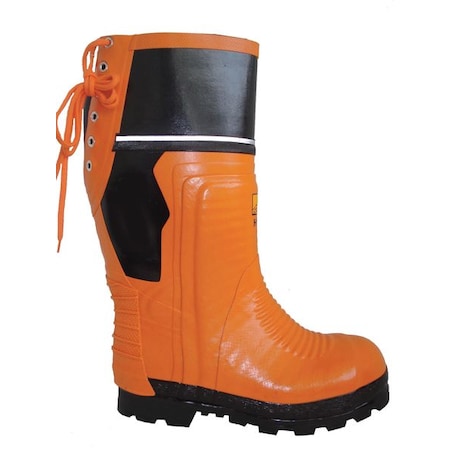 Unisex Viking(R) Class 2 Chainsaw Rubber Boots, Steel Toe, 16 Height, Orange/Black, 10